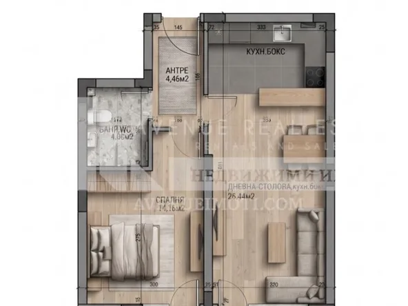 Двустаен апартамент в кв. Тракия, Пловдив, 76 м²