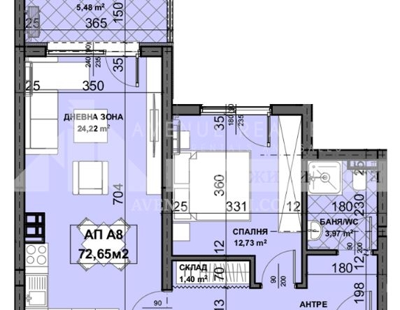 Продава 2-стаен, Остромила Пловдив, 78462€, 73 м²