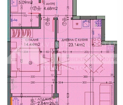 Продава 2-стаен, Тракия Пловдив, 85530€, 71 м²