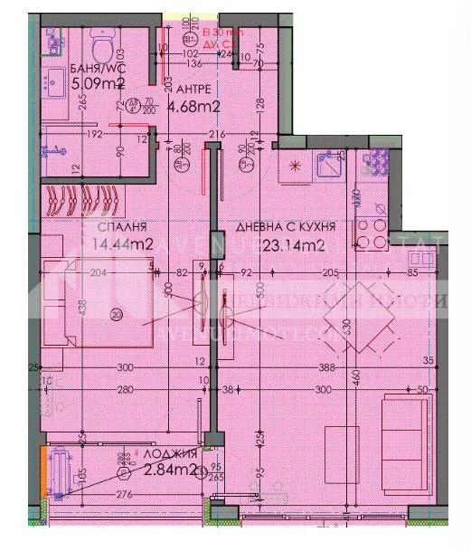 Продава 2-стаен, Тракия Пловдив, 85530€, 71 м²