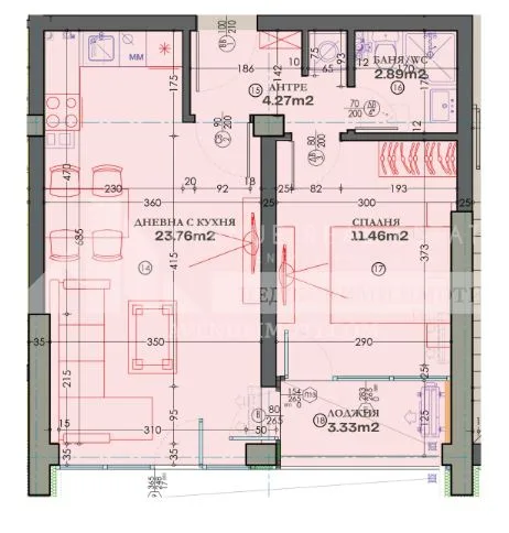 Продава 2-стаен, Тракия Пловдив, 76240€, 64 м²