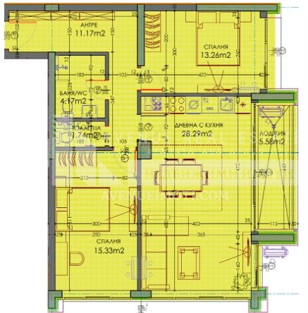 ТРИСТАЕН АПАРТАМЕНТ С ПАНОРАМНА ГЛЕДКА В ТРАКИЯ, ПЛОВДИВ, 117 м²