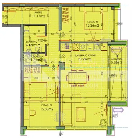 ТРИСТАЕН АПАРТАМЕНТ С ПАНОРАМНА ГЛЕДКА В ТРАКИЯ, ПЛОВДИВ, 117 м²