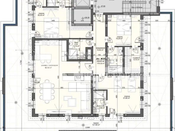 ВПЕЧАТЛЯВАЩ ПЕНТХАУС В ТРАКИЯ, ПЛОВДИВ | 347,96 кв.м | 692 440 €, 348 м²