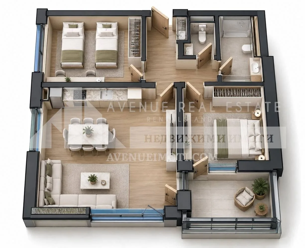 ТРИСТАЕН АПАРТАМЕНТ В ПЛОВДИВ ЗА 121 800 €?! ТАКАВА ЦЕНА СИ ЗАСЛУЖАВА ДА СЕ ВИДИ, кв. Смирненски, 102 м²