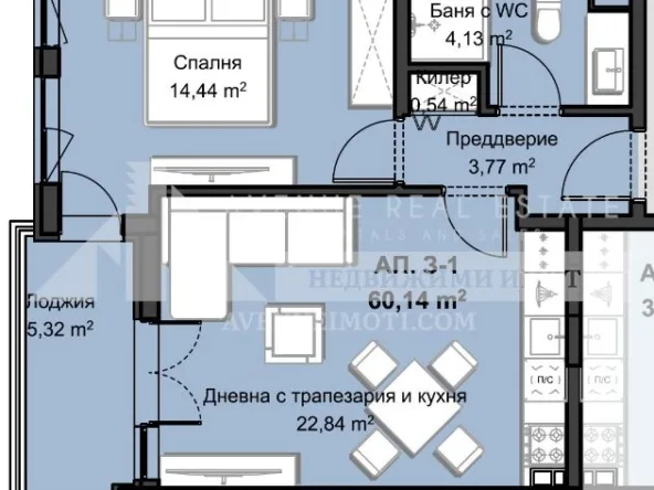 НОВ ДВУСТАЕН АПАРТАМЕНТ 108 000 – ХР.СМИРНЕНСКИ, Пловдив, 73 м²