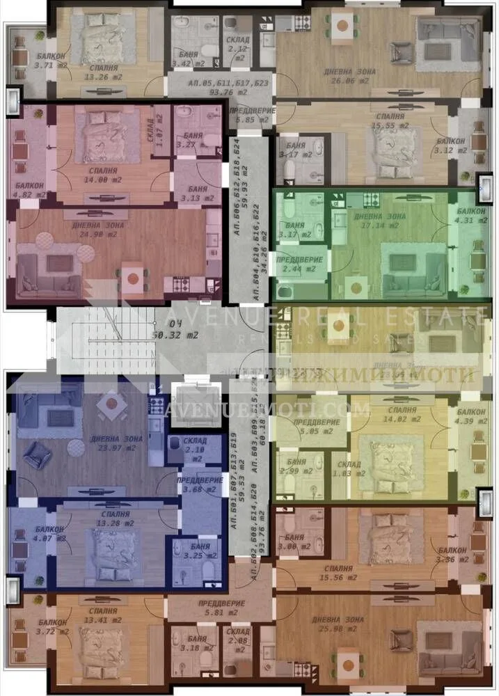 ТРИСТАЕН АПАРТАМЕНТ В TERRA VERDE, кв. Беломорски, Пловдив, 108 м²